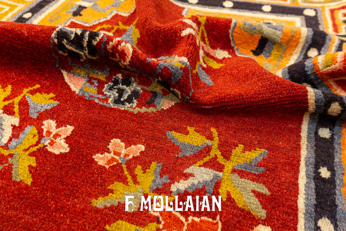 Antique Tibetan Rug Red Field n°:715174
